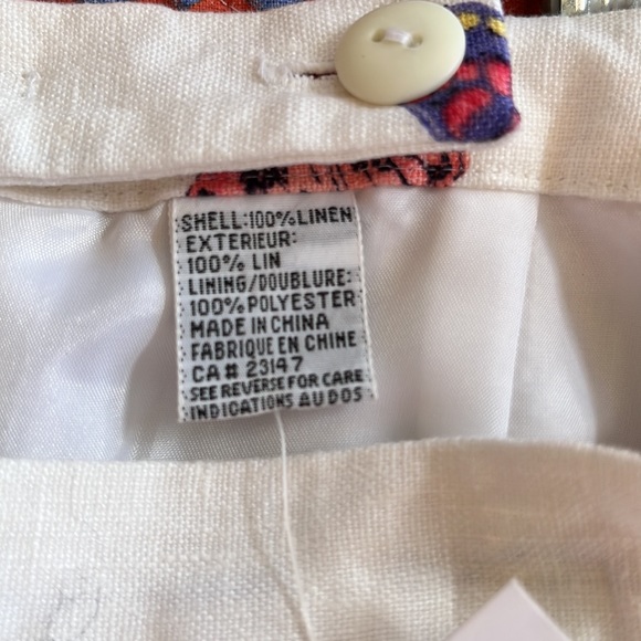 Talbots butterfly pattern linen skirt . - Picture 9 of 11
